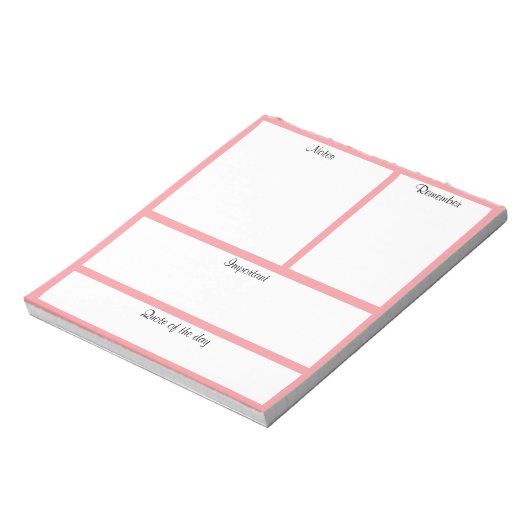 Wichtige Dinge merken - Notepad Notizblock (Rotiert)