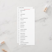 Wichtige Dokumentenkarte Karte (Vorderseite/Rückseite Beispiel)