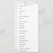 Wichtige Dokumentenkarte Karte (Vorderseite)