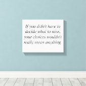 Wichtige Entscheidungen Leinwanddruck (Insitu (Holzboden))