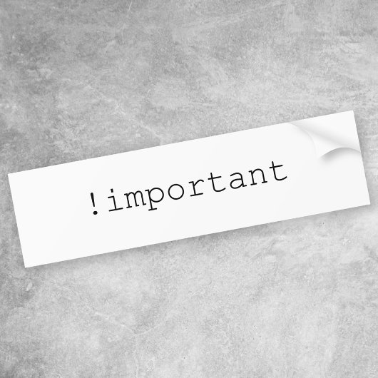 Wichtige Erklärung der CSS Autoaufkleber