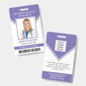 Wichtige Foto-Sicherheits-ID für Mitarbeiter Ausweis (Vorder- & Rückseite)