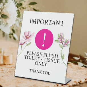 Wichtige Hinweise zur Flora und Fauna - Toilettent Sockelschild