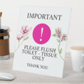 Wichtige Hinweise zur Flora und Fauna - Toilettent Sockelschild (In Situ)