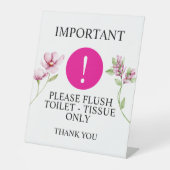 Wichtige Hinweise zur Flora und Fauna - Toilettent Sockelschild (Vorderseite)