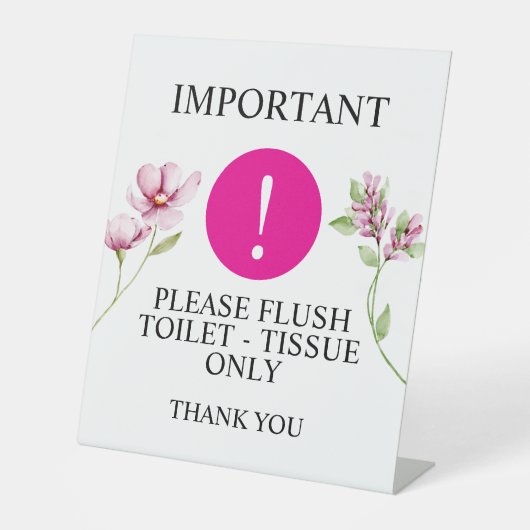 Wichtige Hinweise zur Flora und Fauna - Toilettent Sockelschild (Vorderseite)