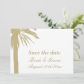 Wichtige Hochzeitskarten für Save the Date Palmen (Stehend Vorderseite)