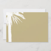 Wichtige Hochzeitskarten für Save the Date Palmen (Rückseite)