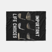 Wichtige Lebensoptionen Funny Golf Spaß Golfing Jo Fleecedecke (Vorderseite (Horizontal))