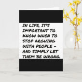 WICHTIGE LEBENSSTOPP-ARGIERUNG FALSCHER QUOTEN FUN KARTE (Gelbe Blume)