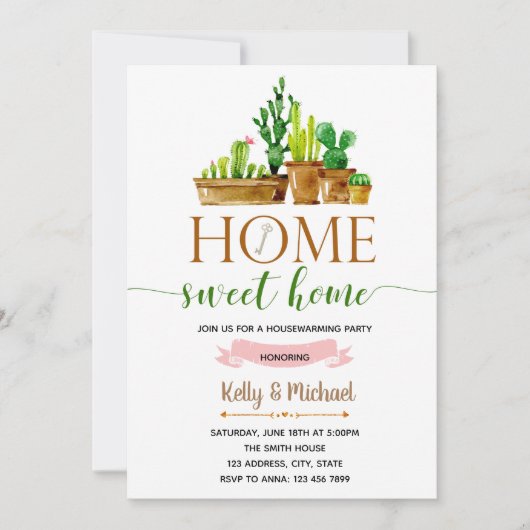 Wichtige Party Einladung zur Erwärmung von Häusern (Vorderseite)