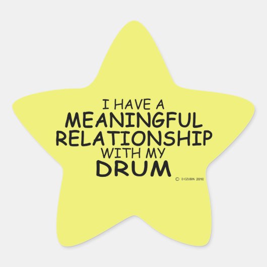 Wichtige Relationship Drum Star Sticker (Vorderseite)