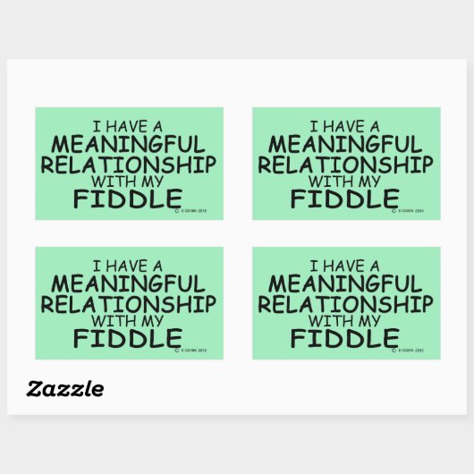Wichtige Relationship Fiddle Rectangle Sticker (Blatt)
