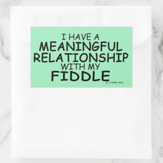 Wichtige Relationship Fiddle Rectangle Sticker (Tasche)