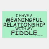 Wichtige Relationship Fiddle Rectangle Sticker (Vorderseite)