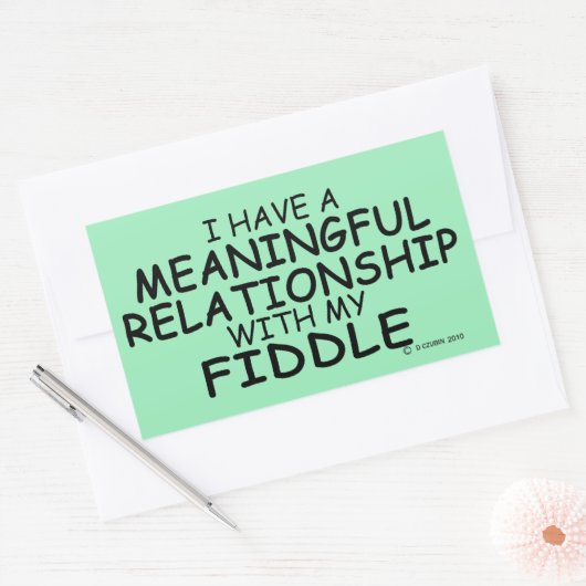 Wichtige Relationship Fiddle Rectangle Sticker (Umschlag)
