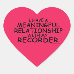 Wichtige Relationship Recorder Heart Sticker