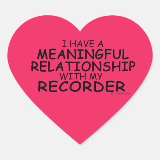 Wichtige Relationship Recorder Heart Sticker (Vorderseite)