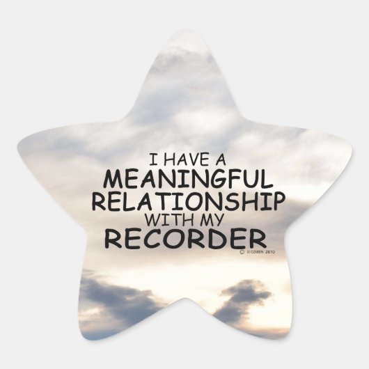 Wichtige Relationship Recorder Star Sticker (Vorderseite)