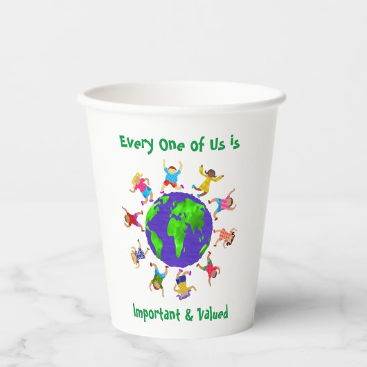 Wichtige und wertvolle Kinder Pappbecher (Vorderseite)