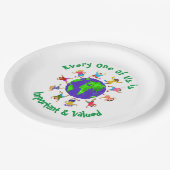 Wichtige und wertvolle Kinder Pappteller (Schrägansicht)