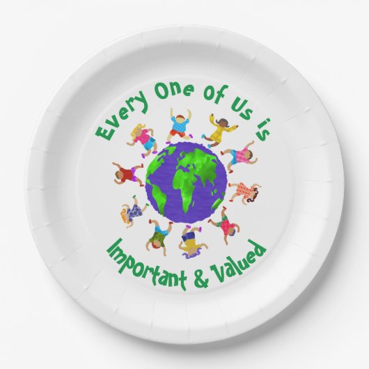 Wichtige und wertvolle Kinder Pappteller (Vorderseite)