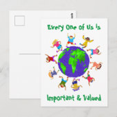 Wichtige und wertvolle Kinder Postkarte (Vorne/Hinten)