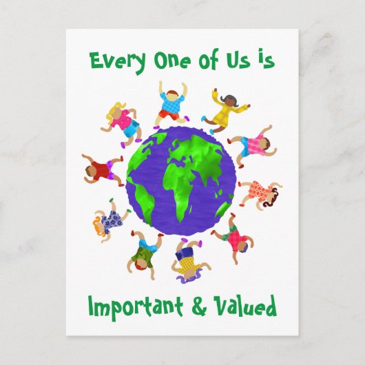 Wichtige und wertvolle Kinder Postkarte (Vorderseite)