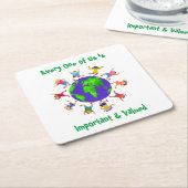 Wichtige und wertvolle Kinder Rechteckiger Pappuntersetzer (angewinkelt)