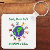 Wichtige und wertvolle Kinder Schlüsselanhänger (Rückseite)