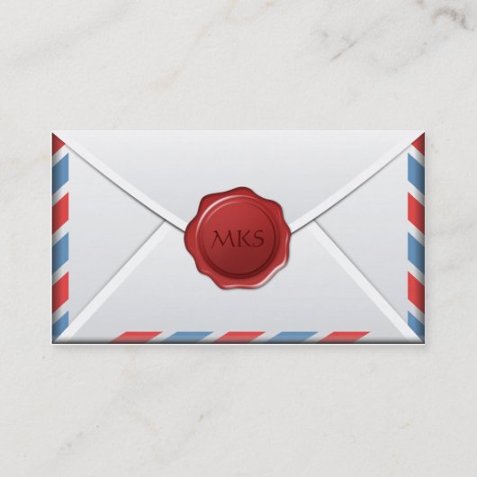 Wichtige Visitenkarte für Luftpost (Rückseite)