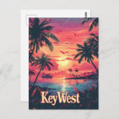 Wichtige westliche Sicherheit: Tropischer Sonnenun Postkarte (Vorne/Hinten)