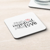 Wichtiger Bestandteil ist die Liebe Valentine | UN Getränkeuntersetzer (Linke Seite)