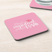 Wichtiger Bestandteil ist die Liebe Valentine | UN Getränkeuntersetzer (Linke Seite)