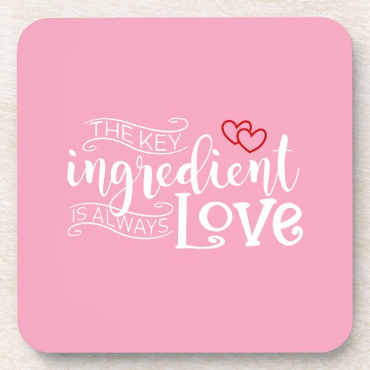 Wichtiger Bestandteil ist die Liebe Valentine | UN Getränkeuntersetzer (Vorderseite)