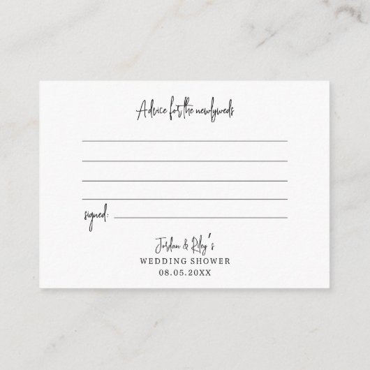 Wichtiger Hinweis für Lemon Blue Tile Polterabend Begleitkarte (Rückseite)