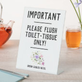 Wichtiger Hinweis - Spültoilettengewebe Sockelschild (In Situ)