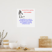 Wichtiger Hinweis zu LEBENSMITTELALLERGIEN Poster (Küche)