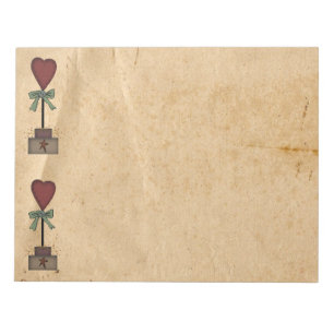 Wichtiger Hinweis zum Thema Herz Notizblock