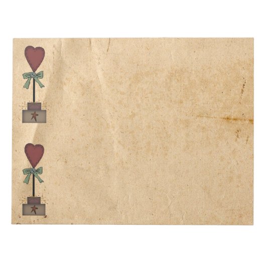 Wichtiger Hinweis zum Thema Herz Notizblock (Vorderseite)