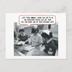 Wichtiger Krankenpfleger - Adorable Hat Postkarte