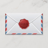 Wichtiger Luftpost-Umschlag Visitenkarte (Rückseite)