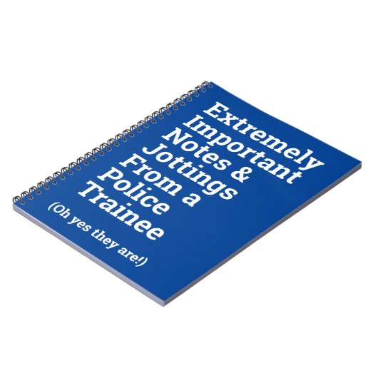Wichtiger Trainee-Policeman Notizblock (Linke Seite)