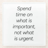 Wichtiger Untersetzer aus Glas (Vorderseite)