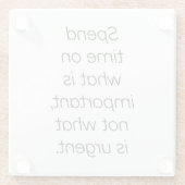 Wichtiger Untersetzer aus Glas (Rückseite)