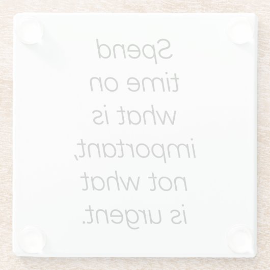 Wichtiger Untersetzer aus Glas (Rückseite)