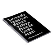 Wichtiges Anwesen-Agent-Notebook Notizblock (Rechte Seite)