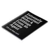 Wichtiges Anwesen-Agent-Notebook Notizblock (Linke Seite)