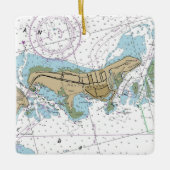 Wichtiges Biscayne Florida-Diagramm Keramikornament (Vorderseite)