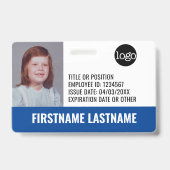 Wichtiges Mitarbeiter-ID-Foto, Bar-Code, Logo, Pro Ausweis (Vorderseite)